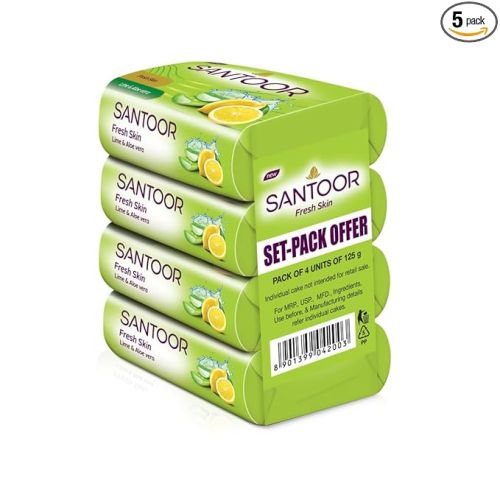 Santoor Aloe Fresh 4 Pack