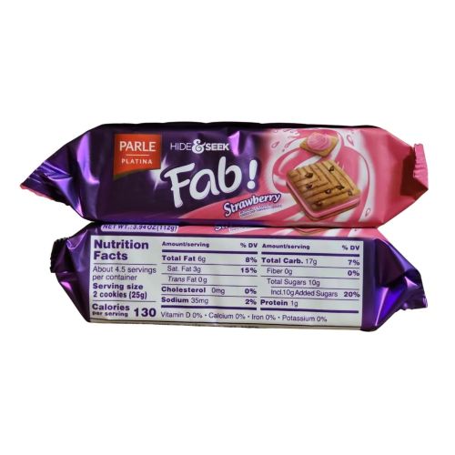 Parle Fab Strawberry Bis 100 G