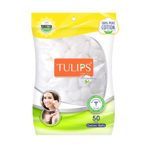 Tulips Cotton Balls White