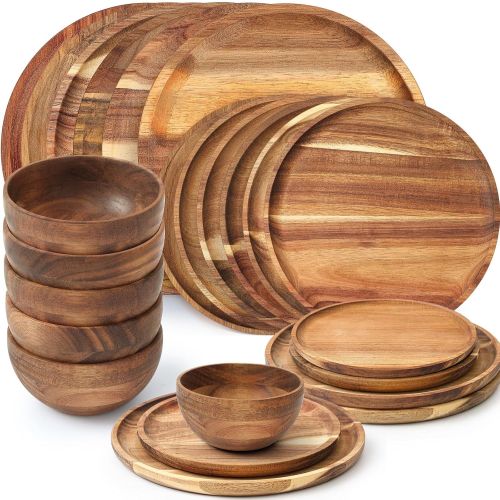 Wood Plates Medium Set