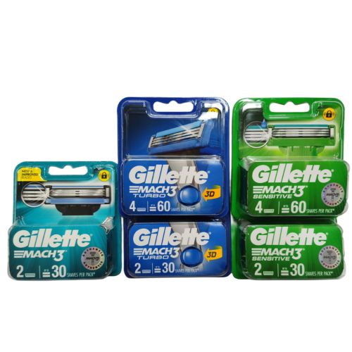 Gillete Mach 3 Turbo Sensitive 2 Cartridges